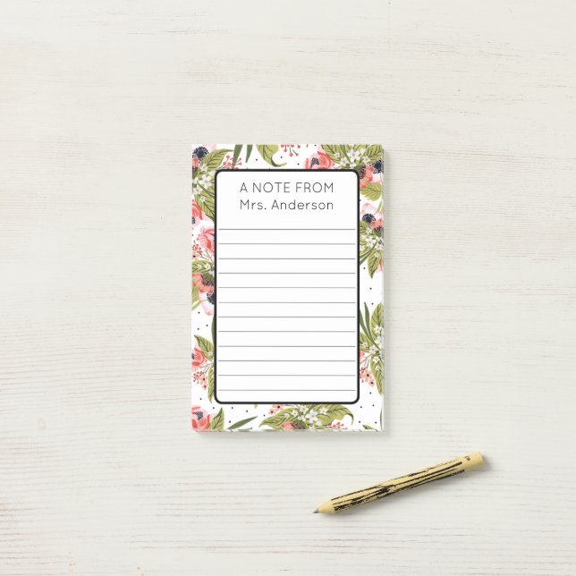 Post-it® Bloc-notes de l'enseignant Cadeau personnalisé pou (Sur un bureau)