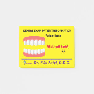 Post-it® Bloc-notes de l'examen de dentiste pour enfants