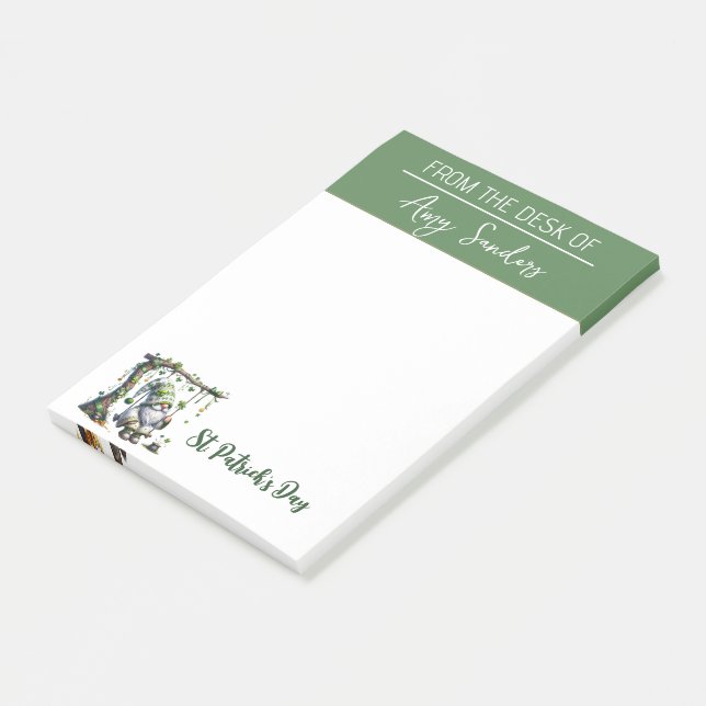 Post-it® Bloc-notes de lutin de la Saint-Patrick (Incliné)