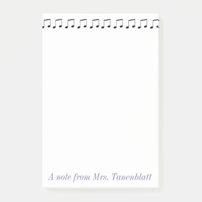 Post-it® Bloc-notes de musique personnalisable (Devant)