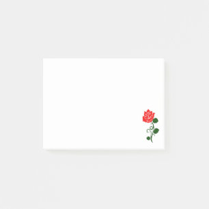 Post-it® Bloc-notes de rose rouge