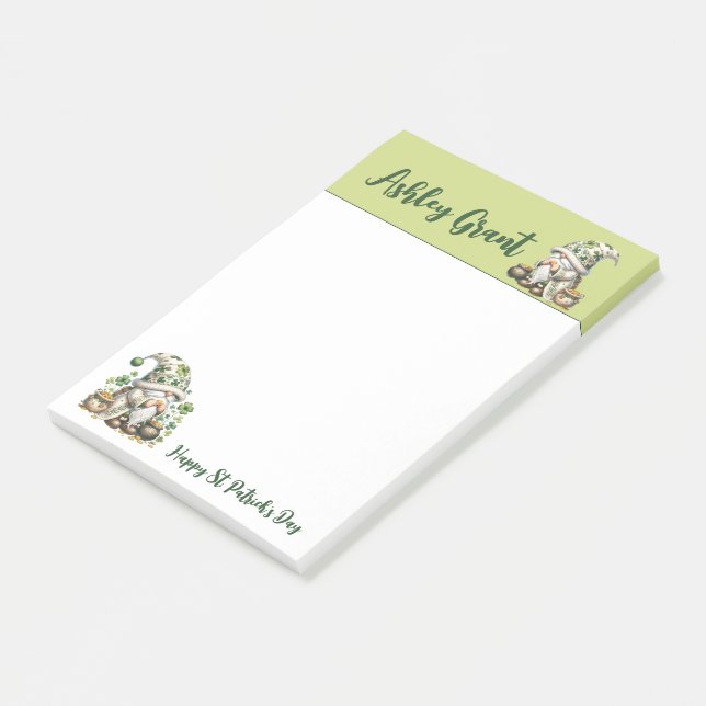 Post-it® Bloc-notes de vacances Gnome vert (Incliné)