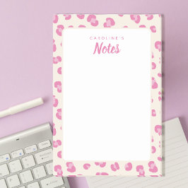Post-it® Bloc-notes Empreinte de léopard rose chic personna