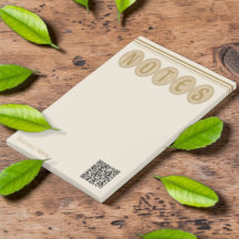 Bloc-notes fantaisie en cercle doré et crème pour