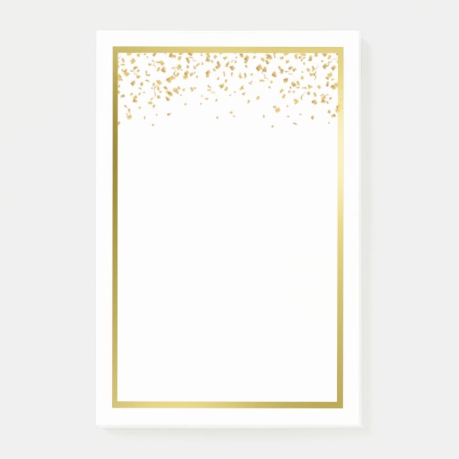 Post-it® Bloc-notes Faux Gold Foil Confetti (Devant)