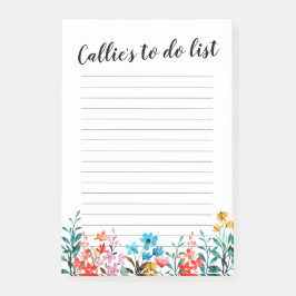 Post-it® Bloc-notes magnétique personnalisé Fleur sauvage a