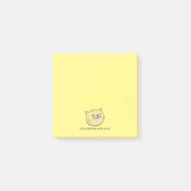 Post-it® Bloc-notes magnétique Zen Cat (Devant)