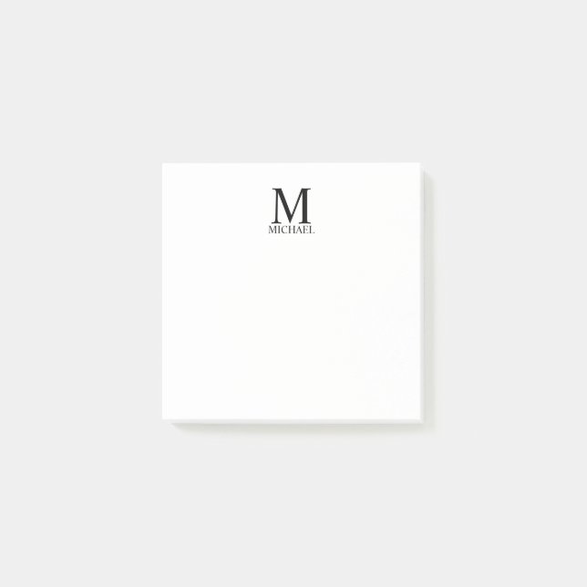 Post-it® Bloc-notes monographique et nom personnalisé (Devant)