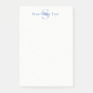 Post-it® Bloc-notes personnalisé avec monogramme Post It No