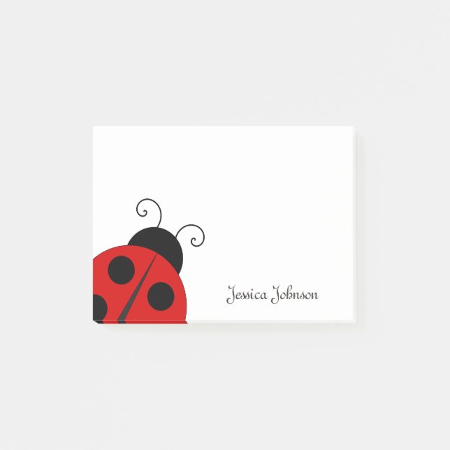 Post-it® Bloc - notes personnalisé de coccinelle (Devant)