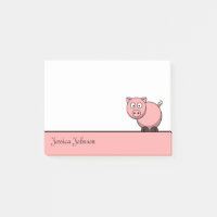 Bloc-notes personnalisé Funny Fat Pink Pig