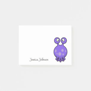Post-it® Bloc-notes personnalisé Funny mignon violet Alien