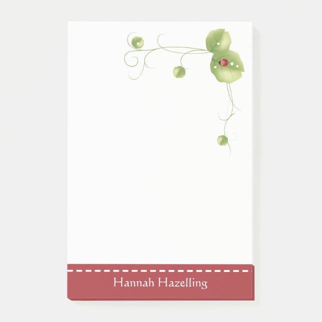 Post-it® Bloc-notes personnalisé par coccinelle mignonne (Devant)