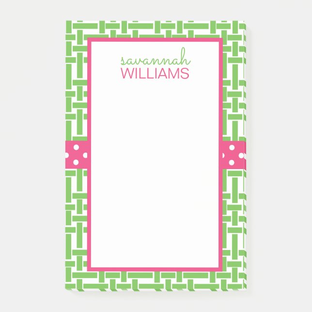 Post-it® Bloc-notes personnalisé post-it Bambou et Grosgrai (Devant)