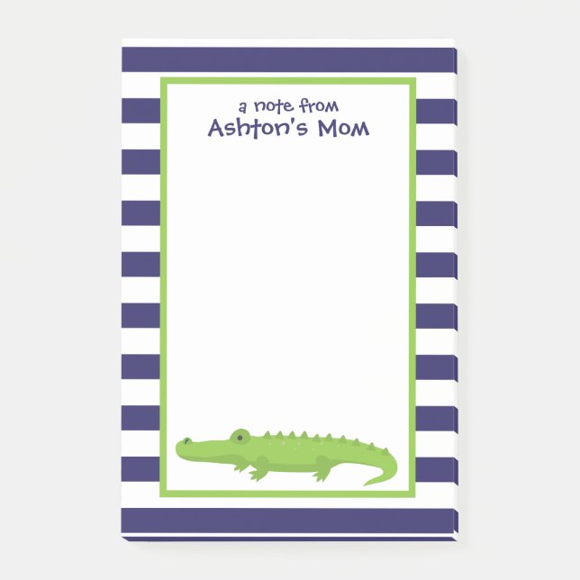 Post-it® Bloc-notes post-it Alligator Rugby Stripes (Devant)