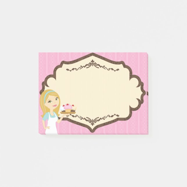 Post-it® Bloc-notes post-it D12 Cupcake Blonde Baker 2 (Devant)