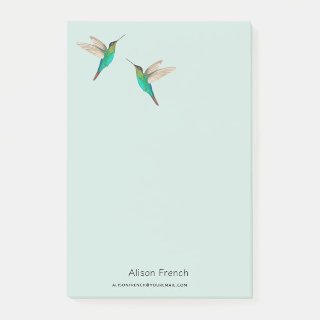 Post-it® Bloc-notes pour colibris à gorge fermée (Devant)