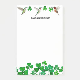 Post-it® Bloc-notes Shamrock et colibris
