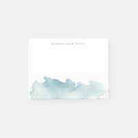 Bloc-notes vagues aquarelle moderne