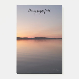 Post it block med solnedgång post-it klebezettel