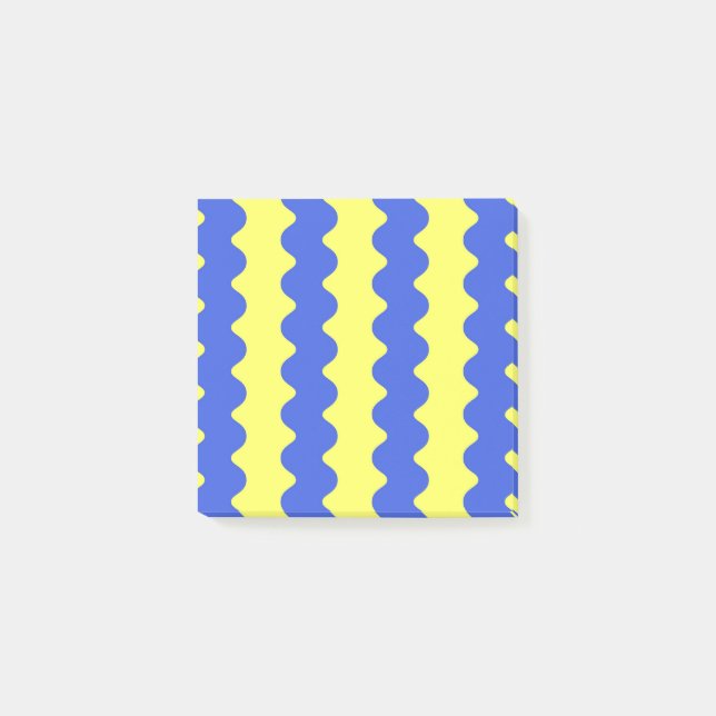 Post-it® Blue Lime Wavy Stripe Bold Moderne Fournitures de  (Devant)