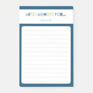 Post-it® Blue Mitzvah Note : 4 x 6 Sticky Pad