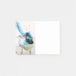 Post-it® Blue Wren Bird Motif Pink birds Post it Notes