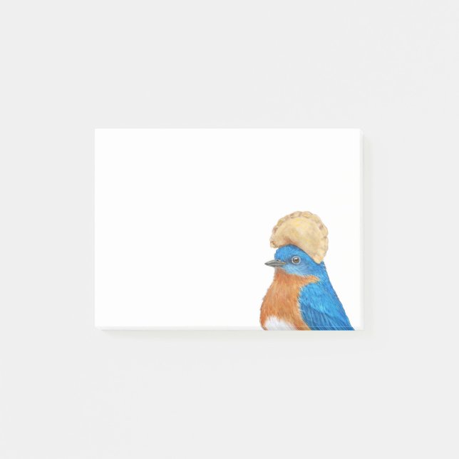 Post-it® Bluebird avec casquette pierogi (Devant)