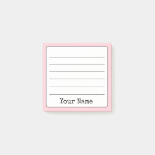 Post-it® Blush Pink Retro Ajouter Votre Nom Linked