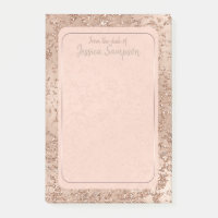 Blush Rose Gold Glamour Rose Pailleté Chic