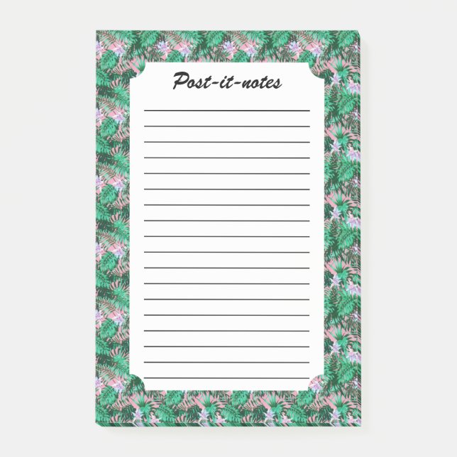Post-it® Bohême Tropical Summer Floral Palm Feuille (Devant)