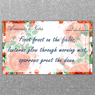Post-it® Boho Aquarelle Roses rouges 10" x 6"