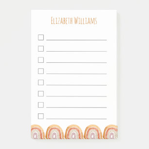 Post-it® Boho Modern Rainbow Personnalisé Girl School