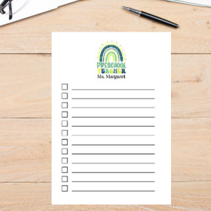 Post-it® Boho Rainbow Enseignant préscolaire vert bleu