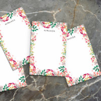 Boho rose & violet Fleurs sauvages Ajouter un nom