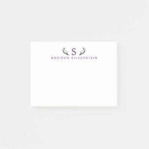 Post-it® Bois de cerf classe Monogramme Violet