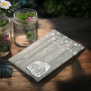 Post-it® Bois rustique élégant Mason Jar Chaîne Vintage Lum
