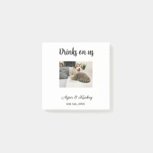 Post-it® Boissons offertes bar ouvert photo de mariage coup