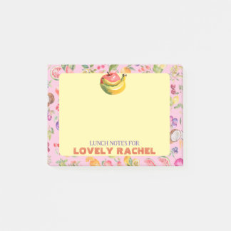 Post-it® Boîte à lunch personnalisée motif fruit aquarelle