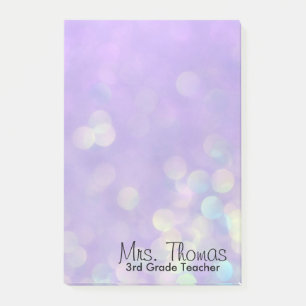 Post-it® Bokeh Post It Notes 4x6 (Purple)