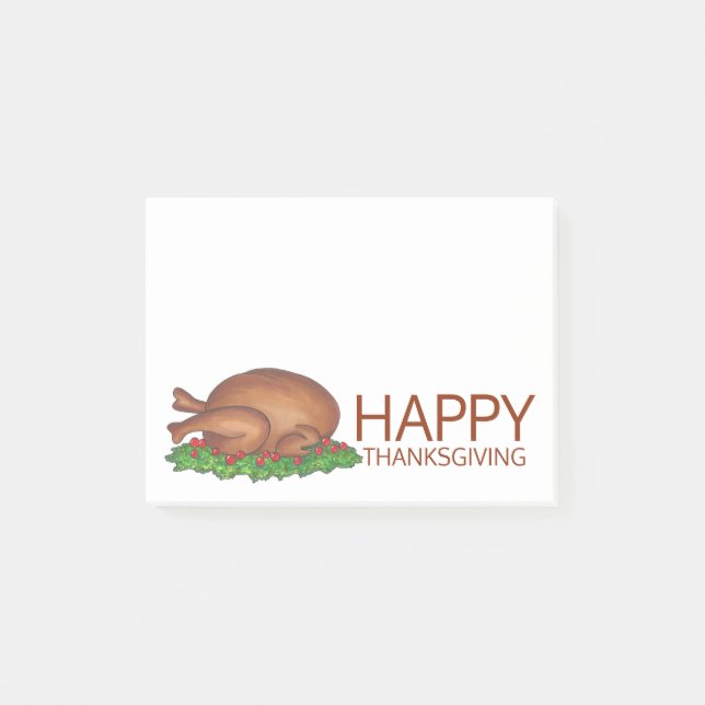 Post-it® Bon thanksgiving Turquie Dîner Vacances Post-Son (Devant)