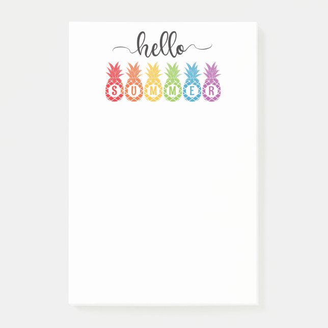 Post-it® Bonjour Ananas d'été (Devant)