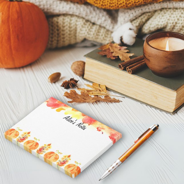 Post-it® Bonjour Automne personnalisée (Hello Autumn personalized Post-it Notes)