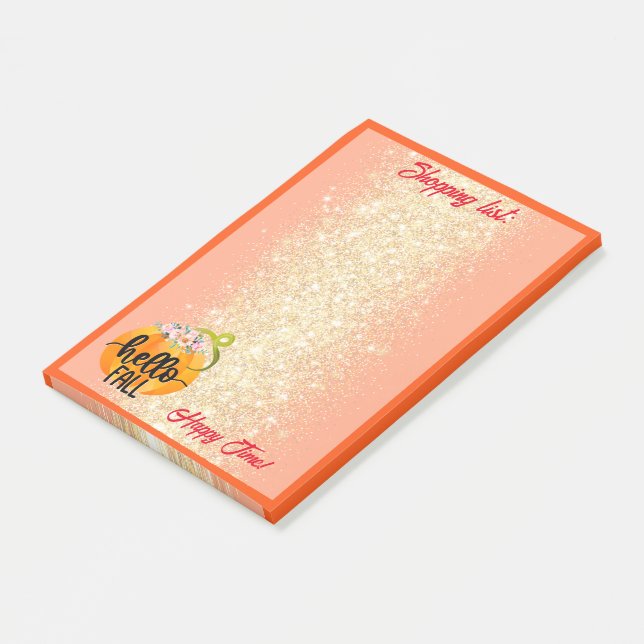 Post-it® Bonjour Automne Personnaliser Automne Texte et cou (Incliné)