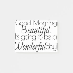 Post-it® Bonjour Beau. Merveilleux Jour !