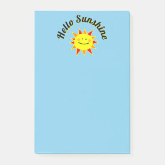 Post-it® Bonjour Soleil Mignon Design de Soleil Heureux