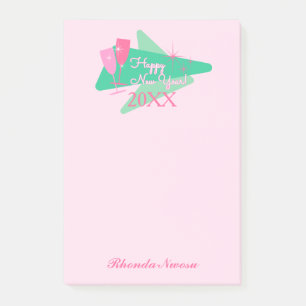 Post-it® Bonne année rose et vert