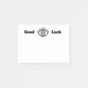 Post-it® Bonne chance à l'oeil talisman bleu