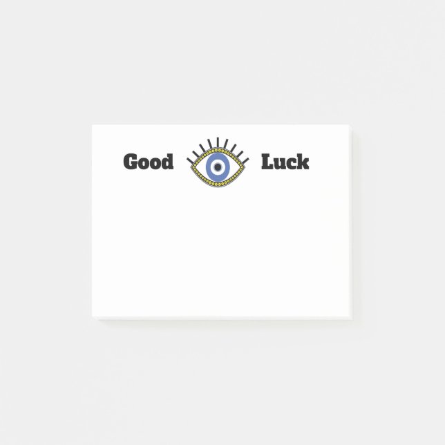 Post-it® Bonne chance à l'oeil talisman bleu (Devant)