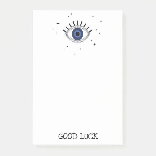 Post-it® Bonne chance bleu oeil talisman grec mauvais ey (Devant)